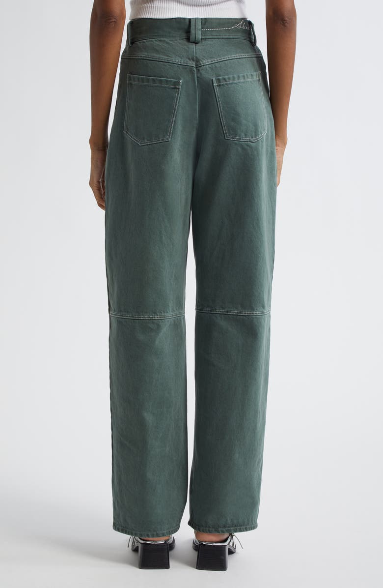 Stine Goya High Waist Straight Leg Jeans, Alternate, color, Dark Green