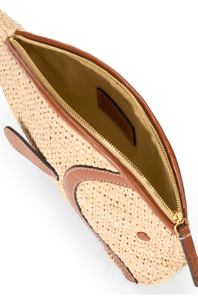 STAUD Pesce Raffia Clutch, Alternate, color, Natural/ Tan