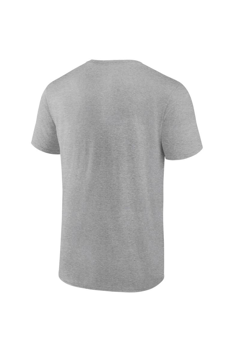 Men's Fanatics Branded Heathered Gray Los Angeles Dodgers Iconic Go for Two T-Shirt, Alternate, color, Gray