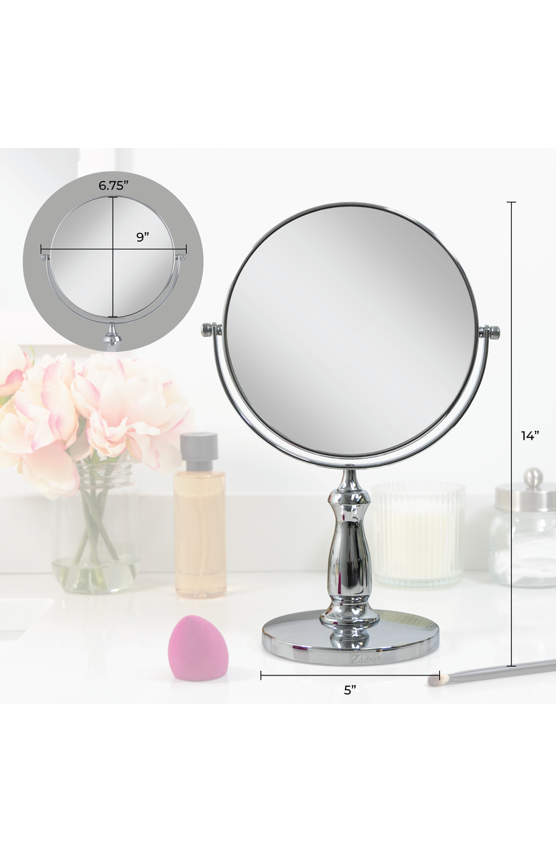 Zadro Makeup Mirror with 8X/1X Magnifications, Alternate, color, Satin Nickel