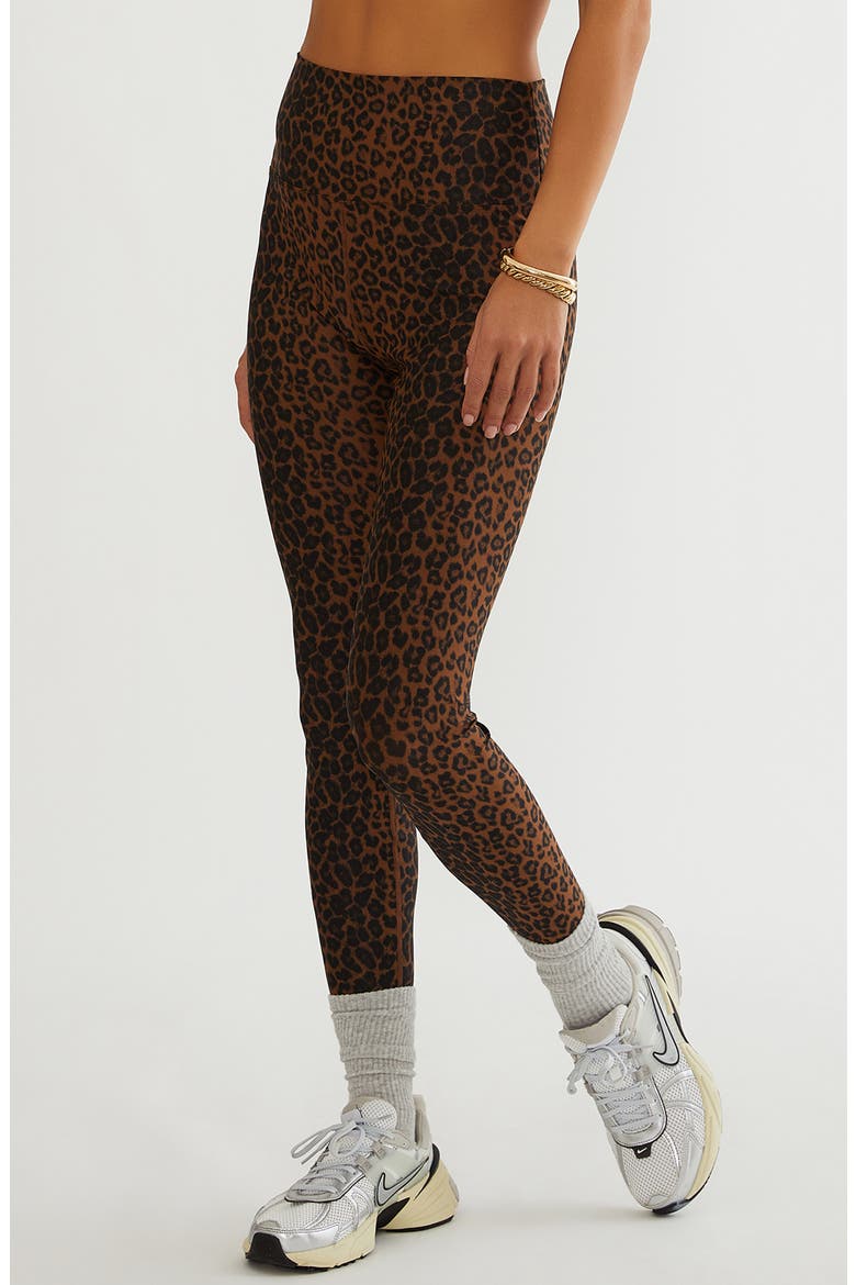 Piper High Waist Leopard Print Leggings, Alternate, color, CARAMEL LEOPARD