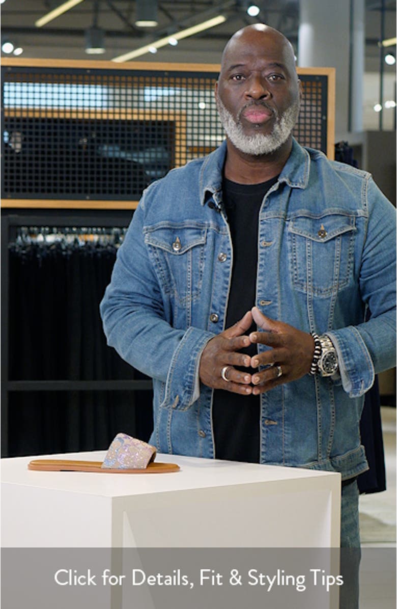 Holly Signature Crystal Slide Sandal, sales video thumbnail