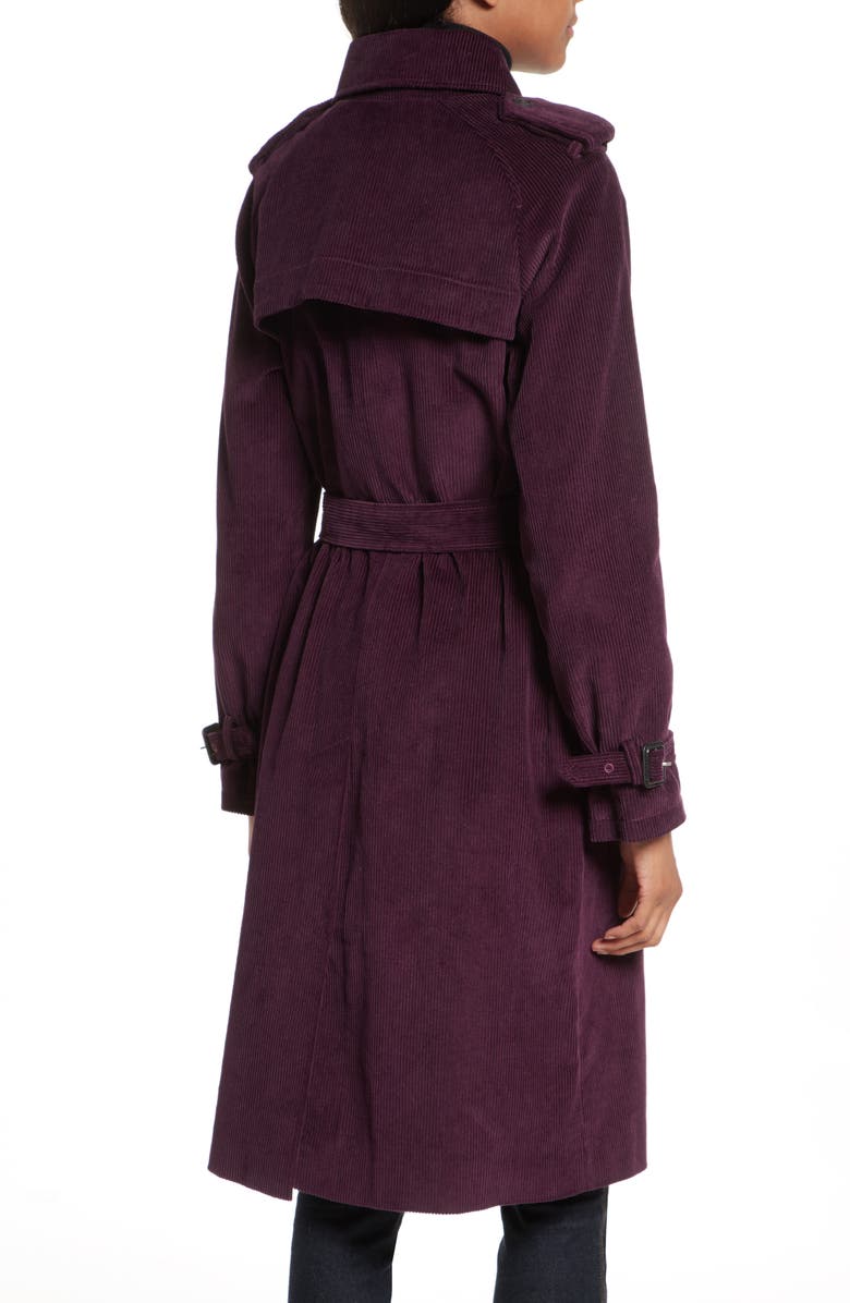 Rebecca Minkoff Ferry Double Breasted Corduroy Trench Coat, Alternate, color, 