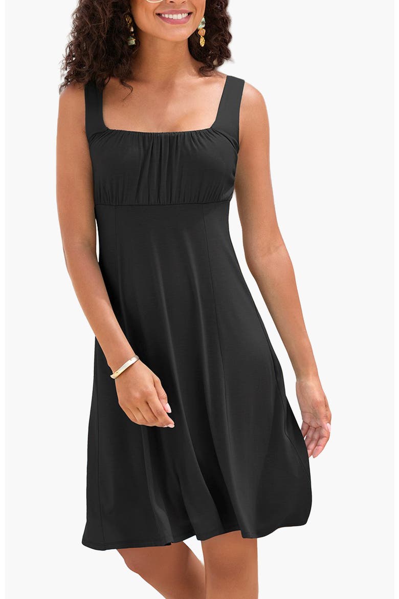 Women's Flare Tank Dress, Main, color, Black