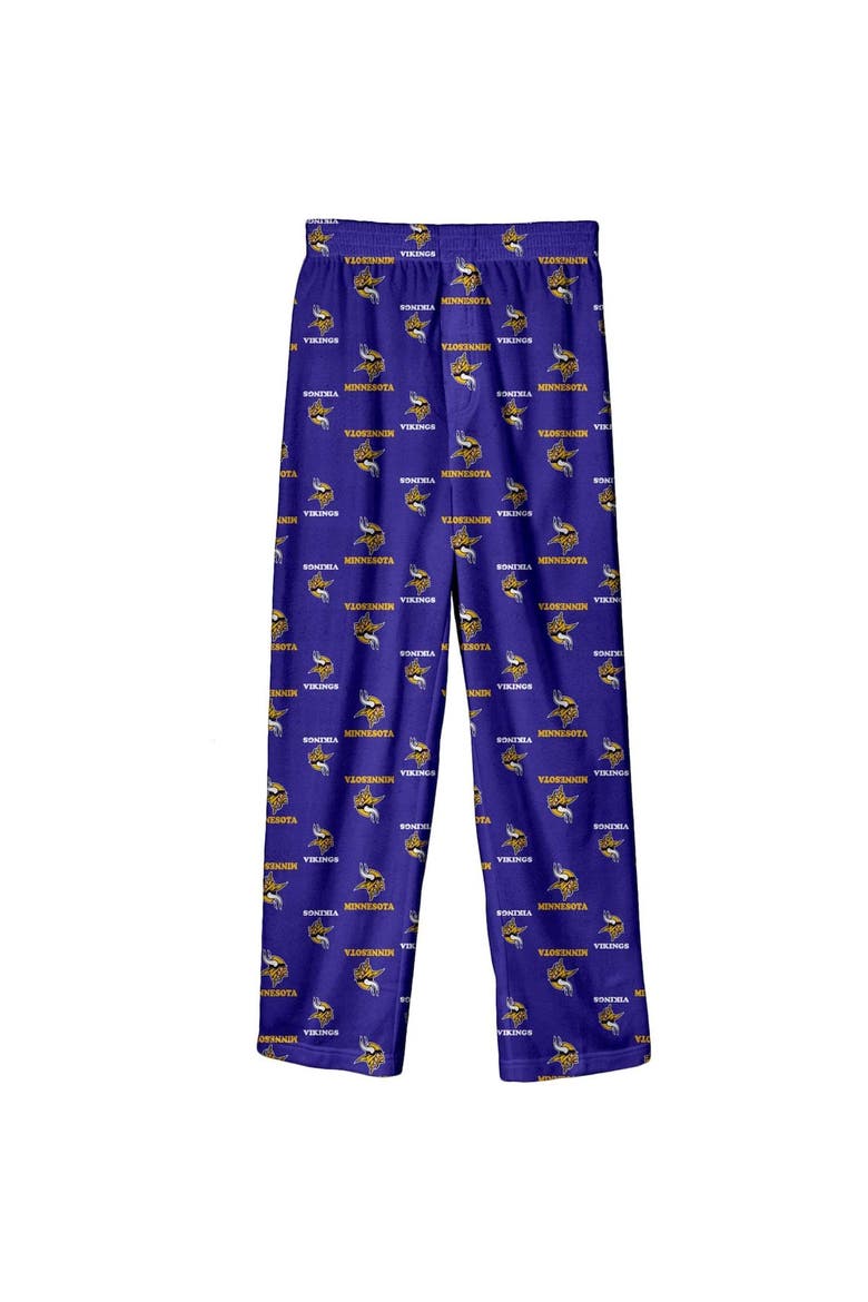 Youth Purple Minnesota Vikings Team-Colored Printed Pajama Pants, Main, color, Purple