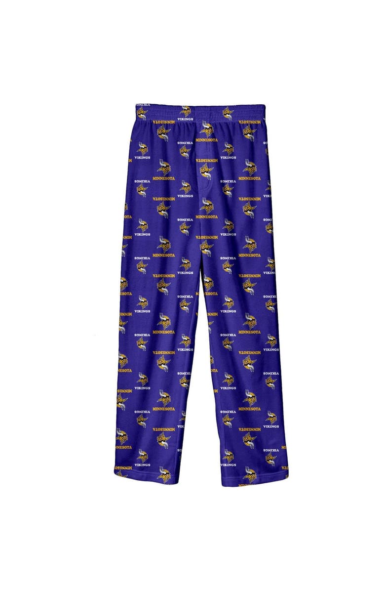 Outerstuff Youth Purple Minnesota Vikings Team-Colored Printed Pajama Pants, Main, color, 