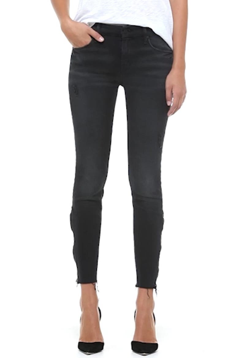 'The Looker' Frayed Ankle Jeans, Alternate, color, WAIT UNTIL DARK