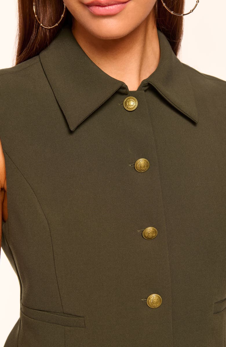 Ramy Brook Danna Collared Vest, Alternate, color, Deep Olive