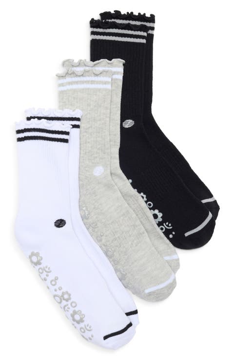 Demi 3-Pack Grippy Crew Socks