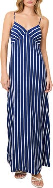 Solid & Striped The Rosetta Stripe Sleeveless Maxi Dress