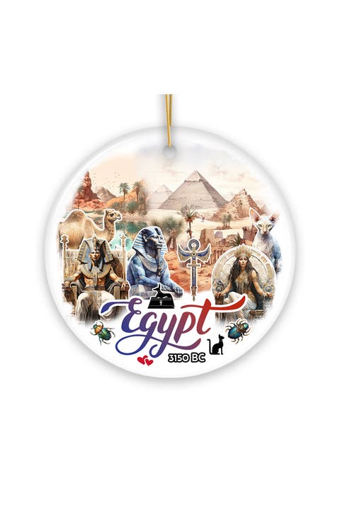 Ancient Egypt Pharaohs And Pyramids Ceramic Ornament