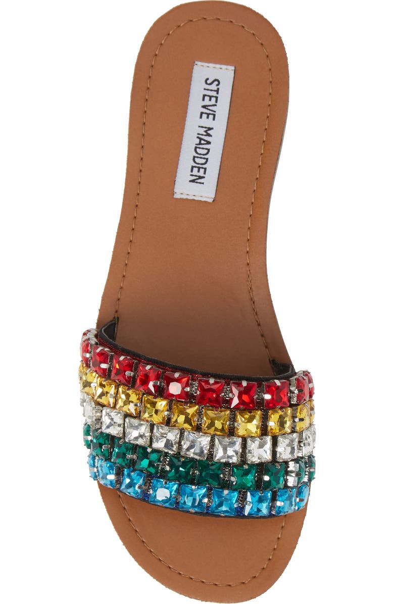 Steve Madden Serenade Crystal Embellished Slide Sandal, Alternate, color,
