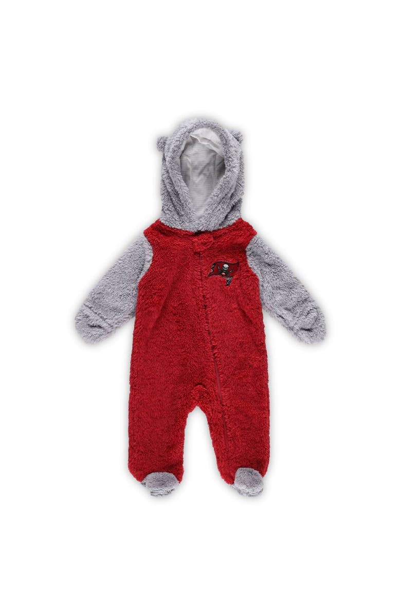 Outerstuff Newborn & Infant Red/Gray Tampa Bay Buccaneers Game Nap Teddy Fleece Bunting Full-Zip Sleeper, Alternate, color, Red