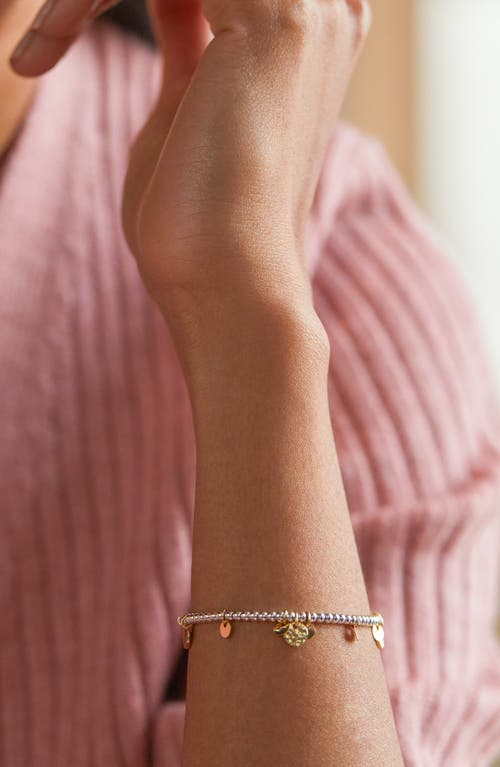 Estella Bartlett Coin Beaded Friendship Slider Bracelet In Multi