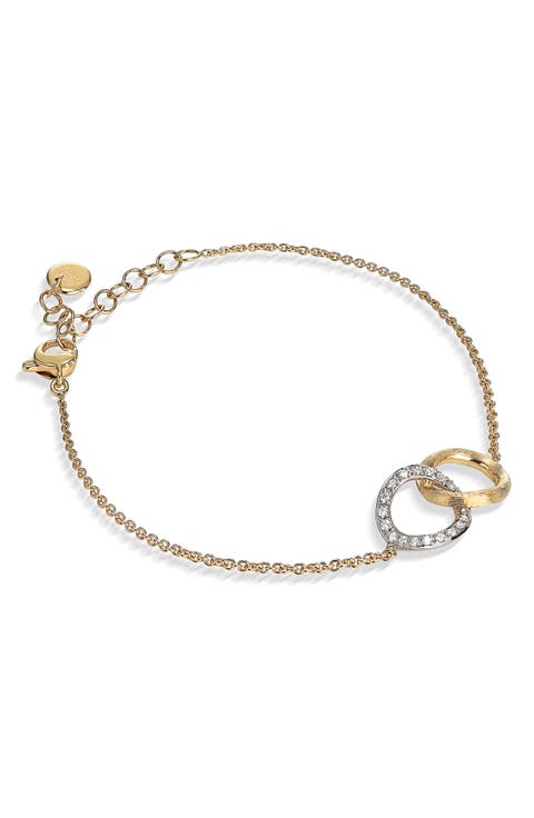 Delicati 18K Yellow & White Gold Diamond Link Bracelet