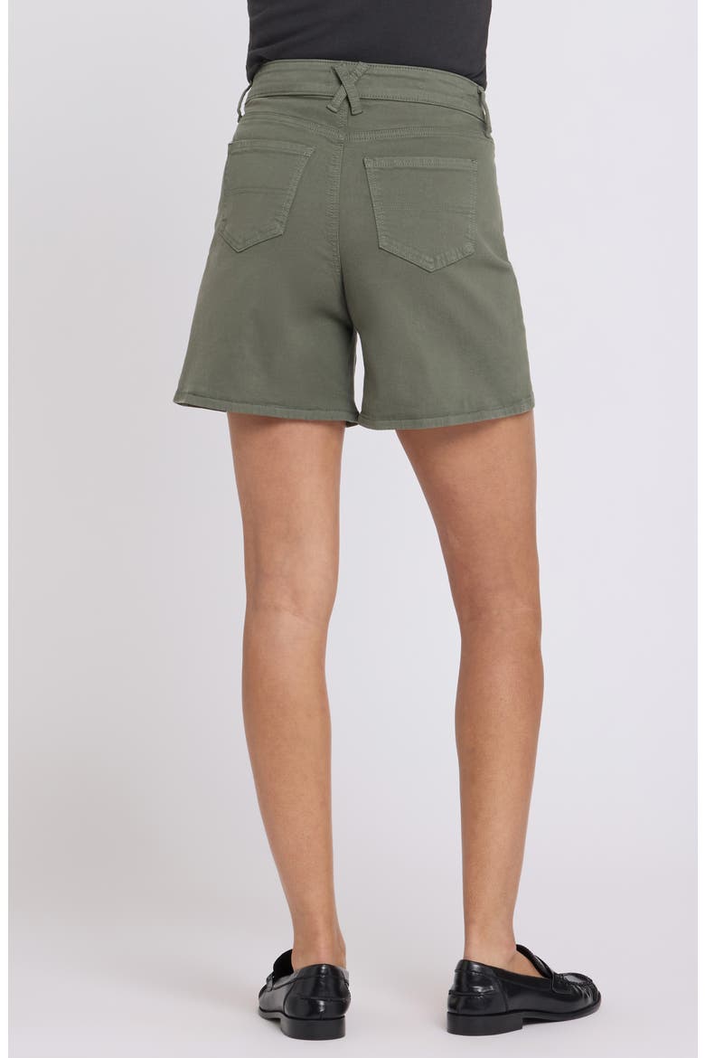 Berkyn High Waist Cotton Blend Shorts, Alternate, color, DESERT GREEN