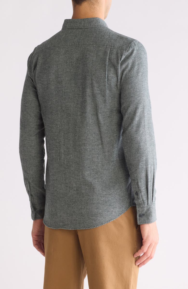 WEATHERPROOF VINTAGE Herringbone Flannel Button-Down Shirt, Alternate, color, Scarab