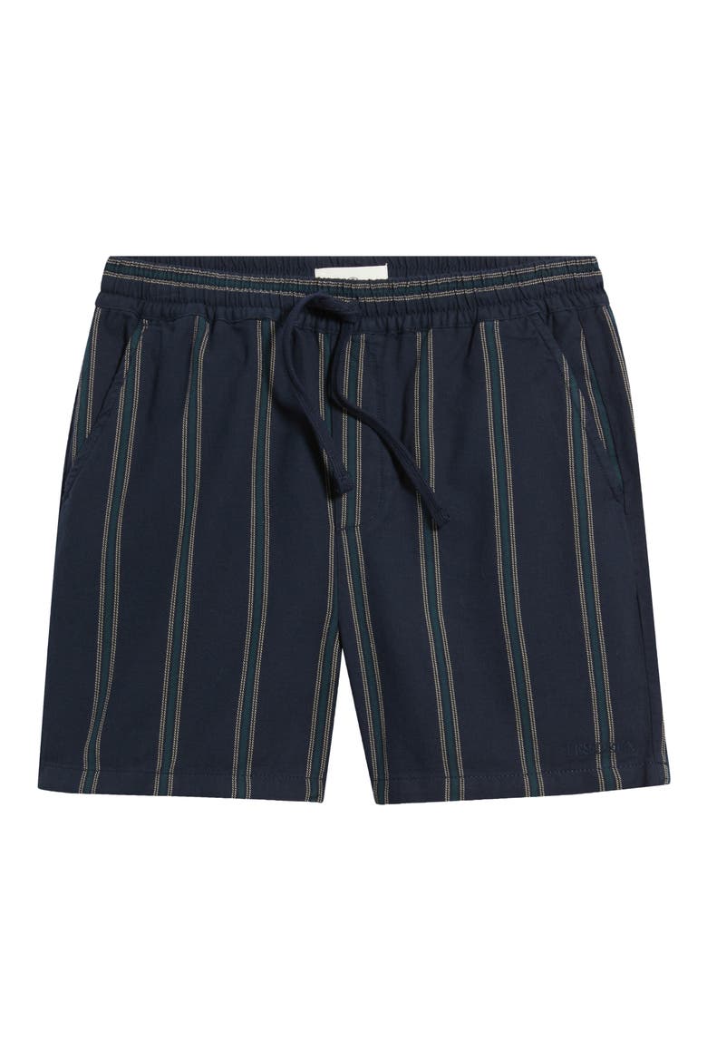 Lawson Stripe Cotton Drawstring Shorts, Alternate, color, DARK NAVY
