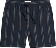 Les Deux Lawson Stripe Cotton Drawstring Shorts