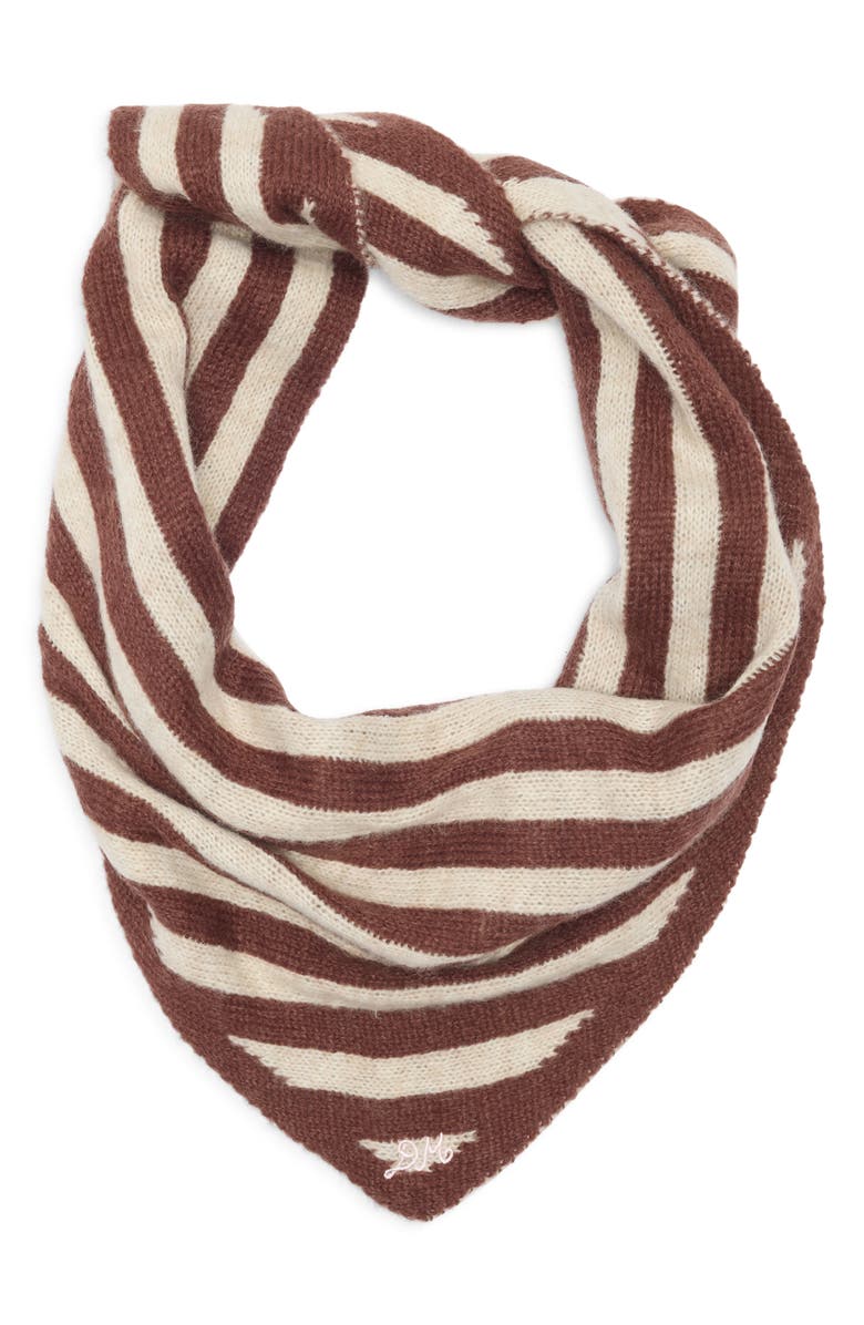 Damson Madder Stripe Triangle Head Scarf, Alternate, color, 