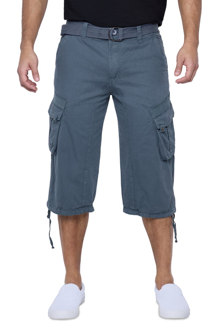 Belted Cargo Shorts, Main, color, STEEL