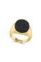 Men's Black Spinel Statement Ring