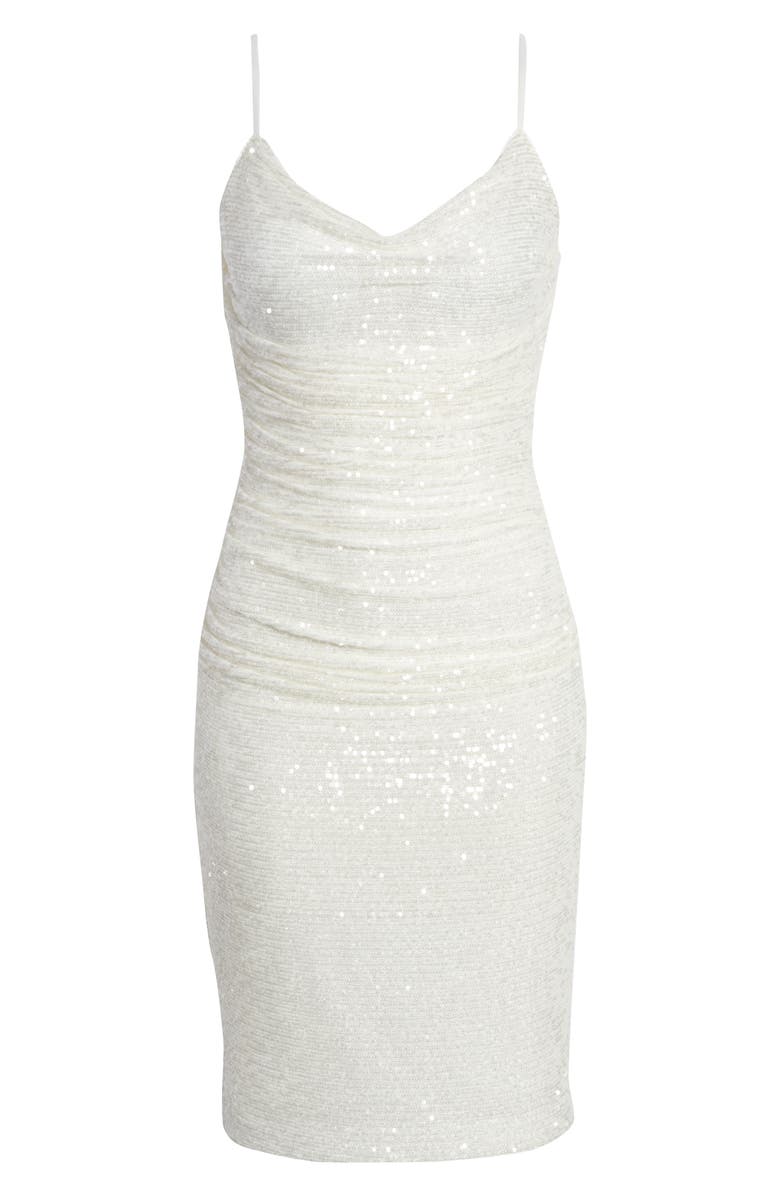 Eliza J Sequin Ruched Sheath Dress, Alternate, color,