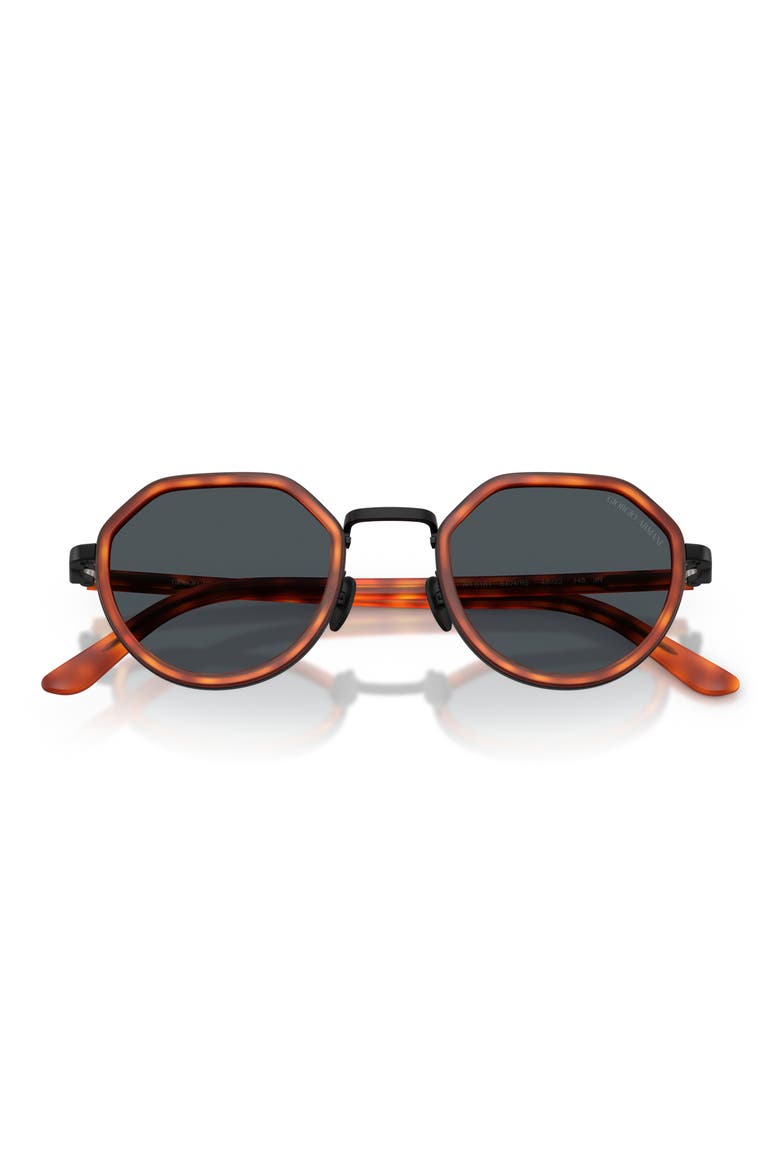 48mm Round Sunglasses, Alternate, color, MATTE BROWN TURTLE / BLUE
