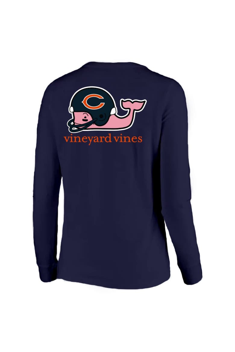 Women's Vineyard Vines Navy Chicago Bears Helmet Long Sleeve T-Shirt, Alternate, color, Navy