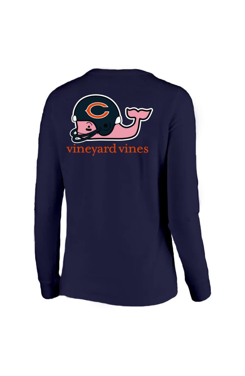 vineyard vines Women's Vineyard Vines Navy Chicago Bears Helmet Long Sleeve T-Shirt, Alternate, color, 