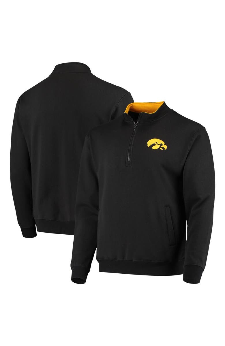 COLOSSEUM Men's Colosseum Black Iowa Hawkeyes Tortugas Logo Quarter-Zip Jacket, Alternate, color, Black