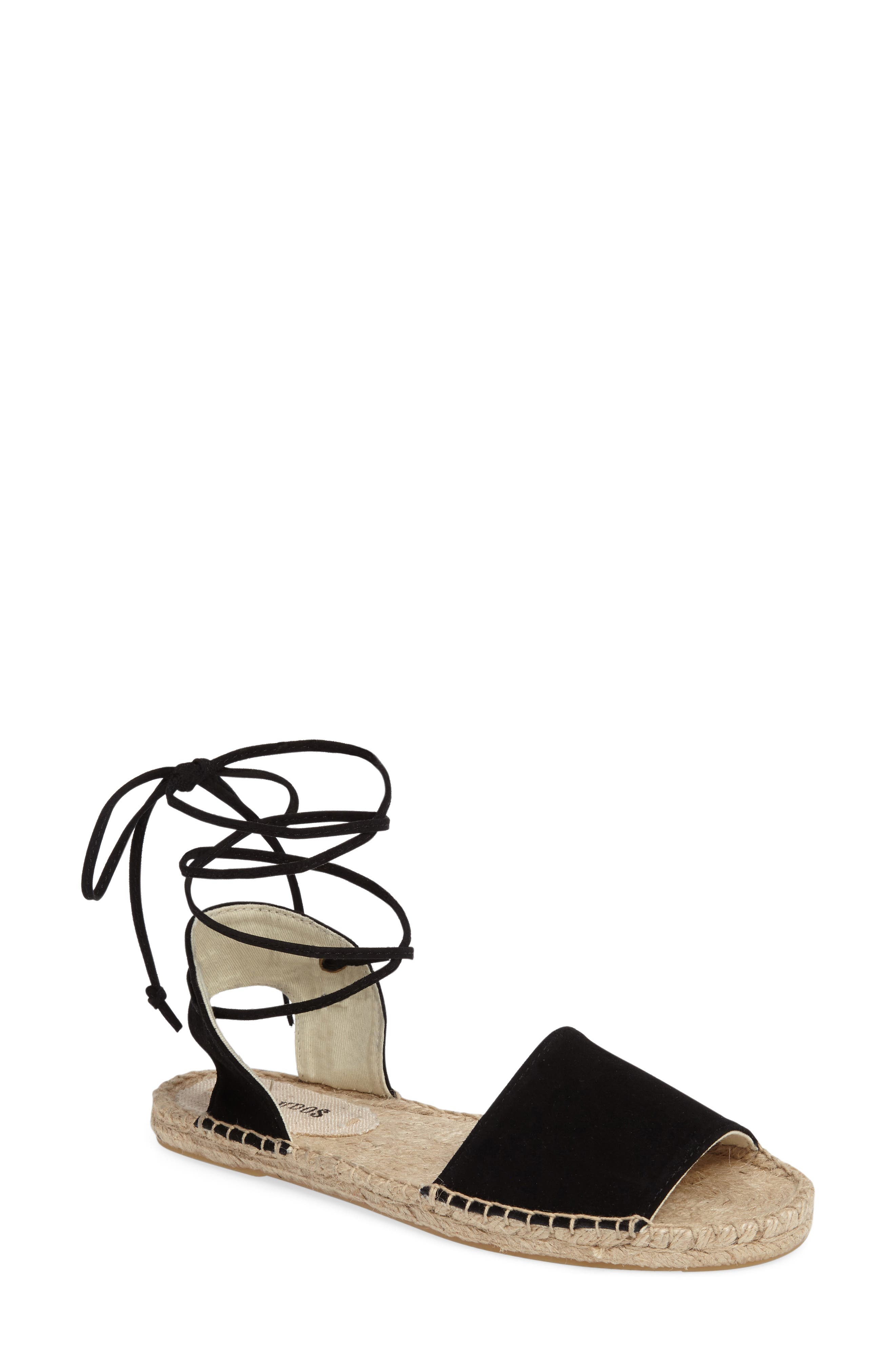 Soludos Lace-Up Sandal, Main, color, 