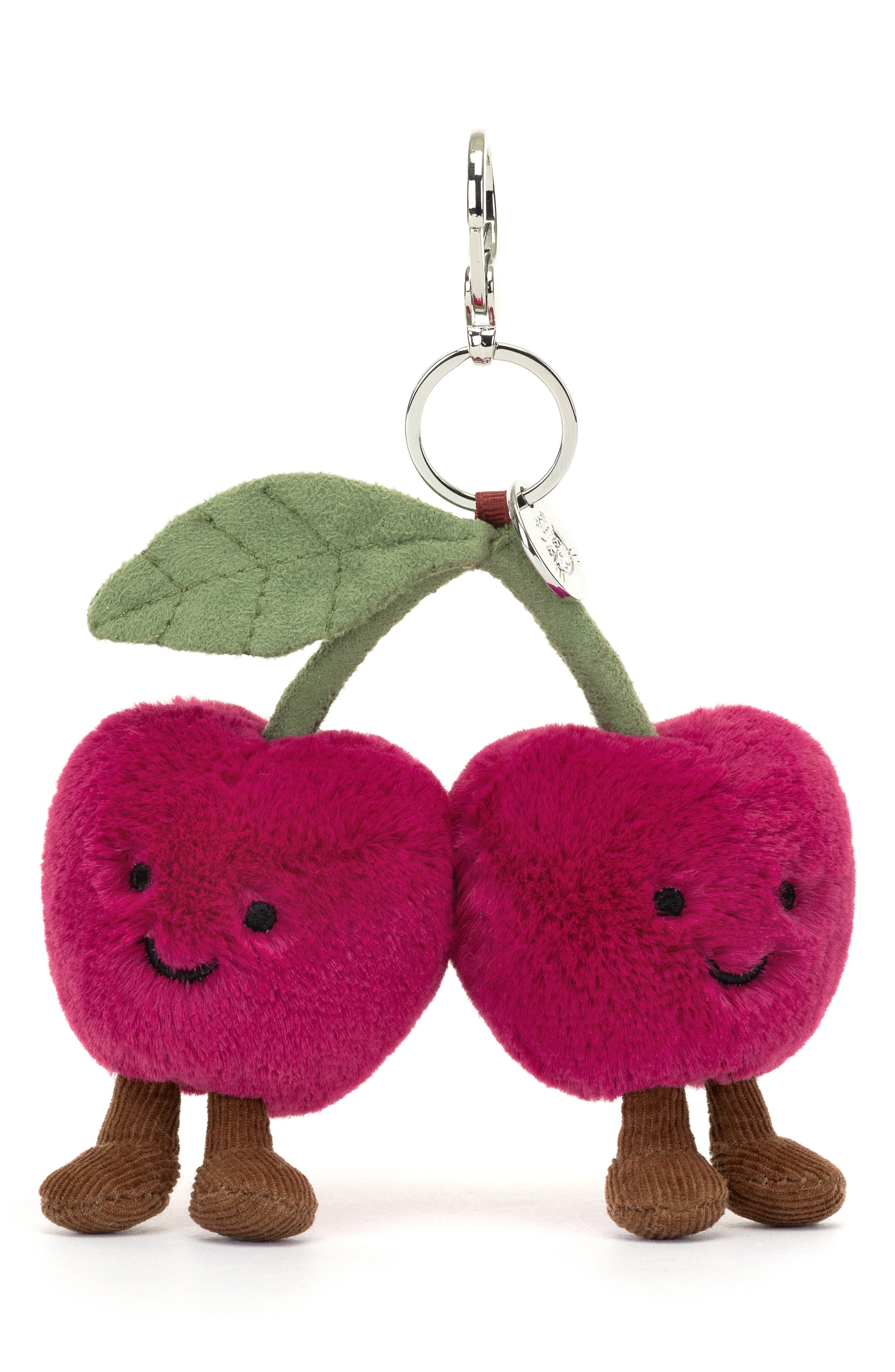 Amuseables Cherries Bag Charm, Main, color, RED