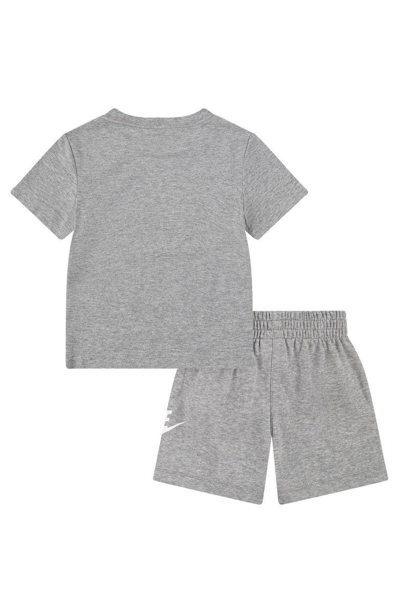 Nike Kids' Club Logo Graphic T-Shirt & Shorts Set, Alternate, color, Dark Grey Heather