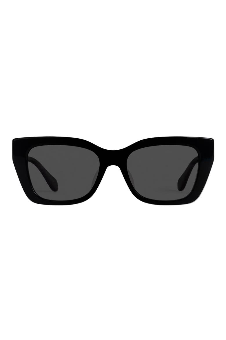 Kai 55mm Cat Eye Polarized Sunglasses, Main, color, BLACK LAVA / GRAY LENSES