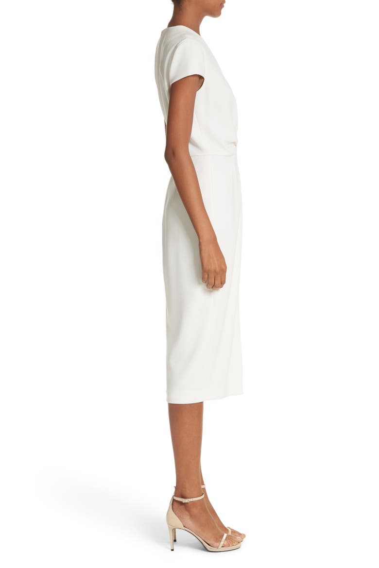 Full Drape Midi Dress, Alternate, color, WHITE
