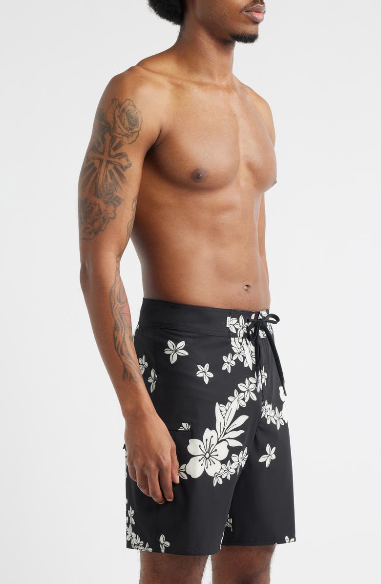 TENŌRE Print Classic Board Shorts, Alternate, color, Black