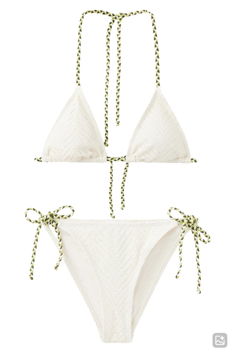 Braided Strap Two-Piece Swimsuit, Alternate, color, OFF WHITE