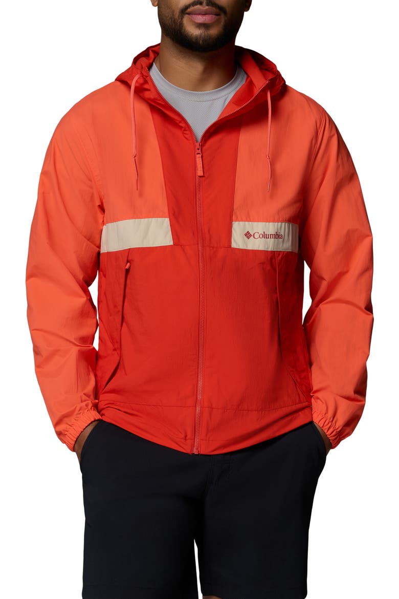 Spire Valley Water Repellent Windbreaker, Main, color, ZING/ SUPER SONIC/ ANCIENT