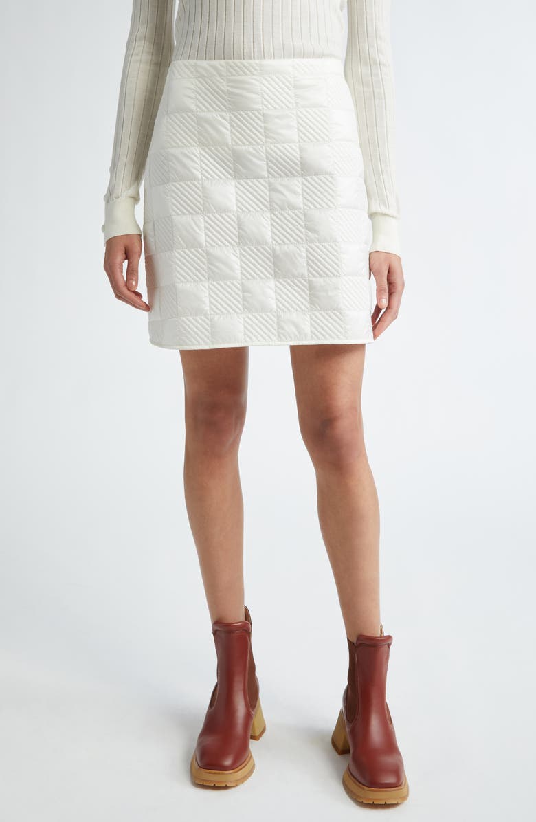 Moncler Quilted Nylon Miniskirt, Main, color, 
