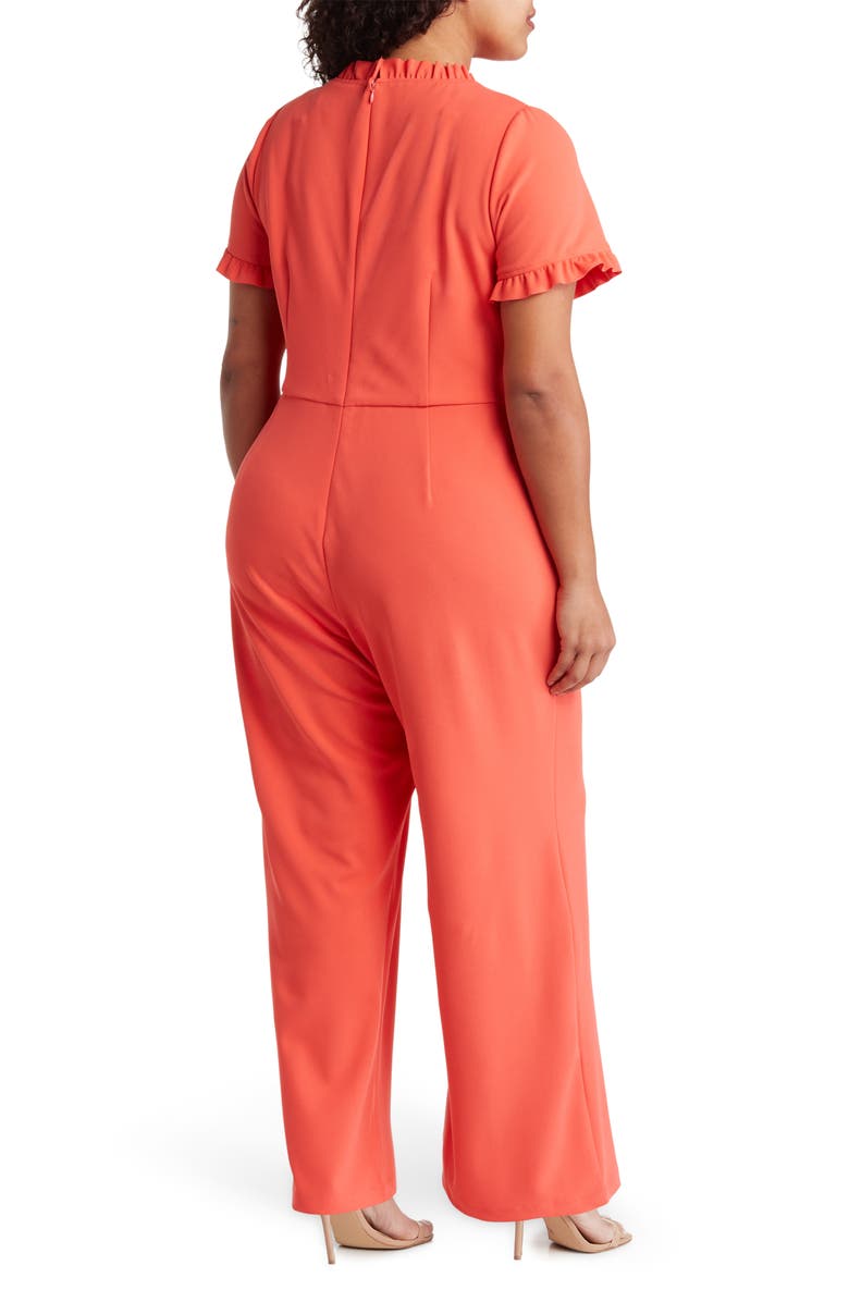 Maggy London Ruffle Neck Jumpsuit, Alternate, color, 