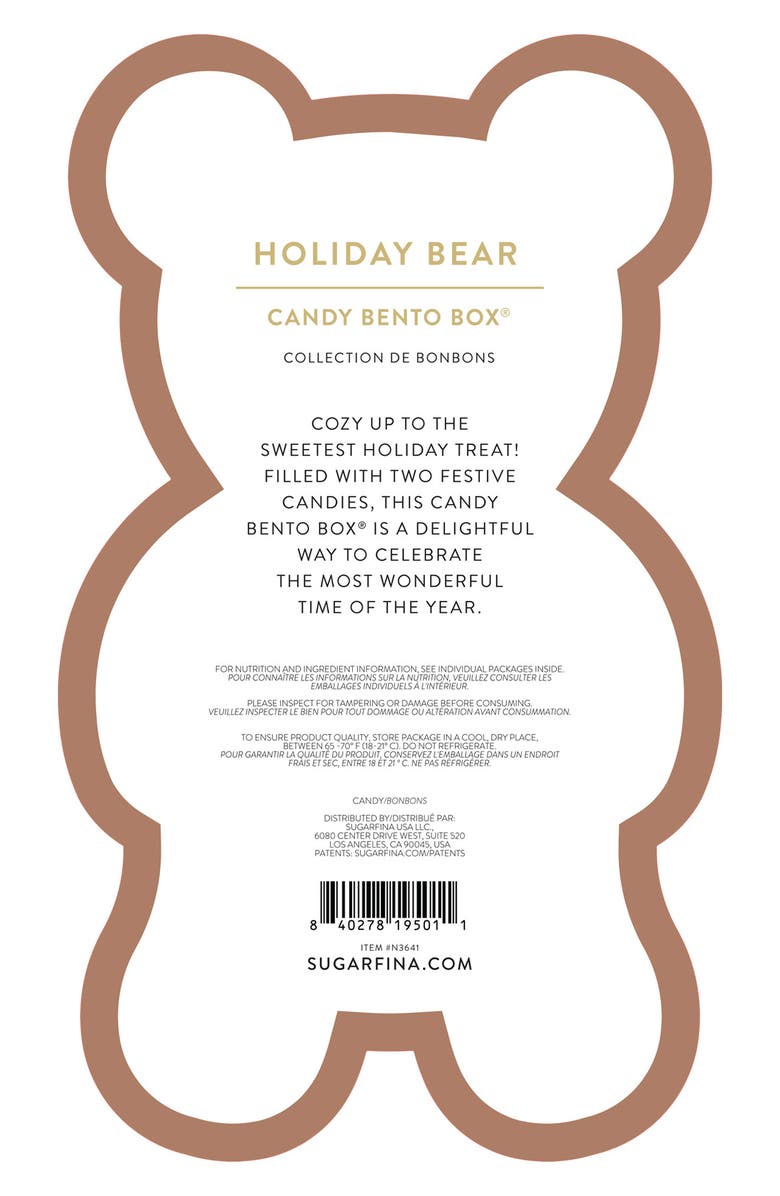 sugarfina Holiday Bear 2-Piece Candy Bento Box Duo, Alternate, color,