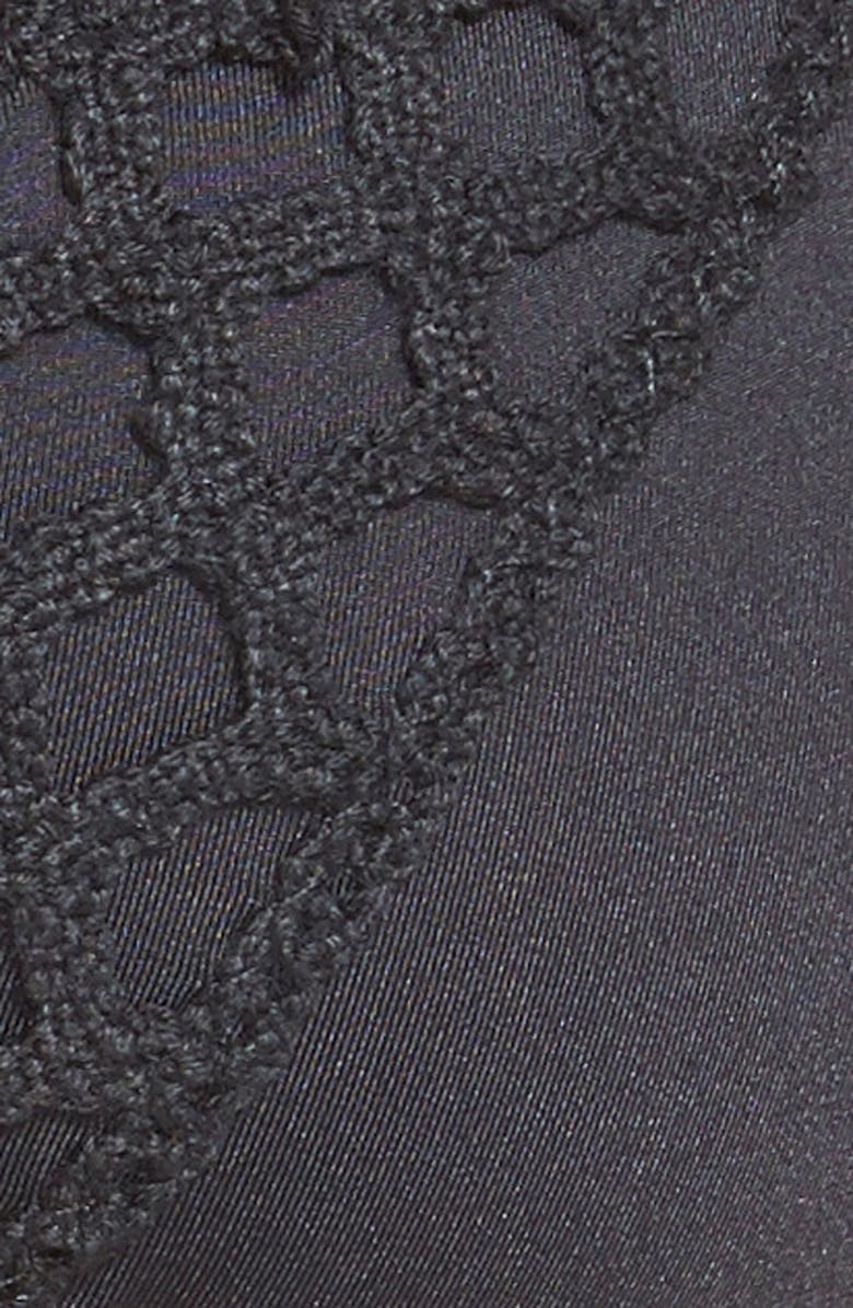 Becca 'It Girl' Crochet Trim Triangle Bikini Top, Alternate, color,