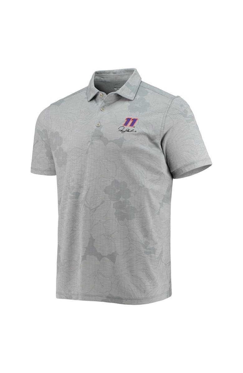 Tommy Bahama Men's Tommy Bahama Gray Denny Hamlin Miramar Blooms Polo, Alternate, color,