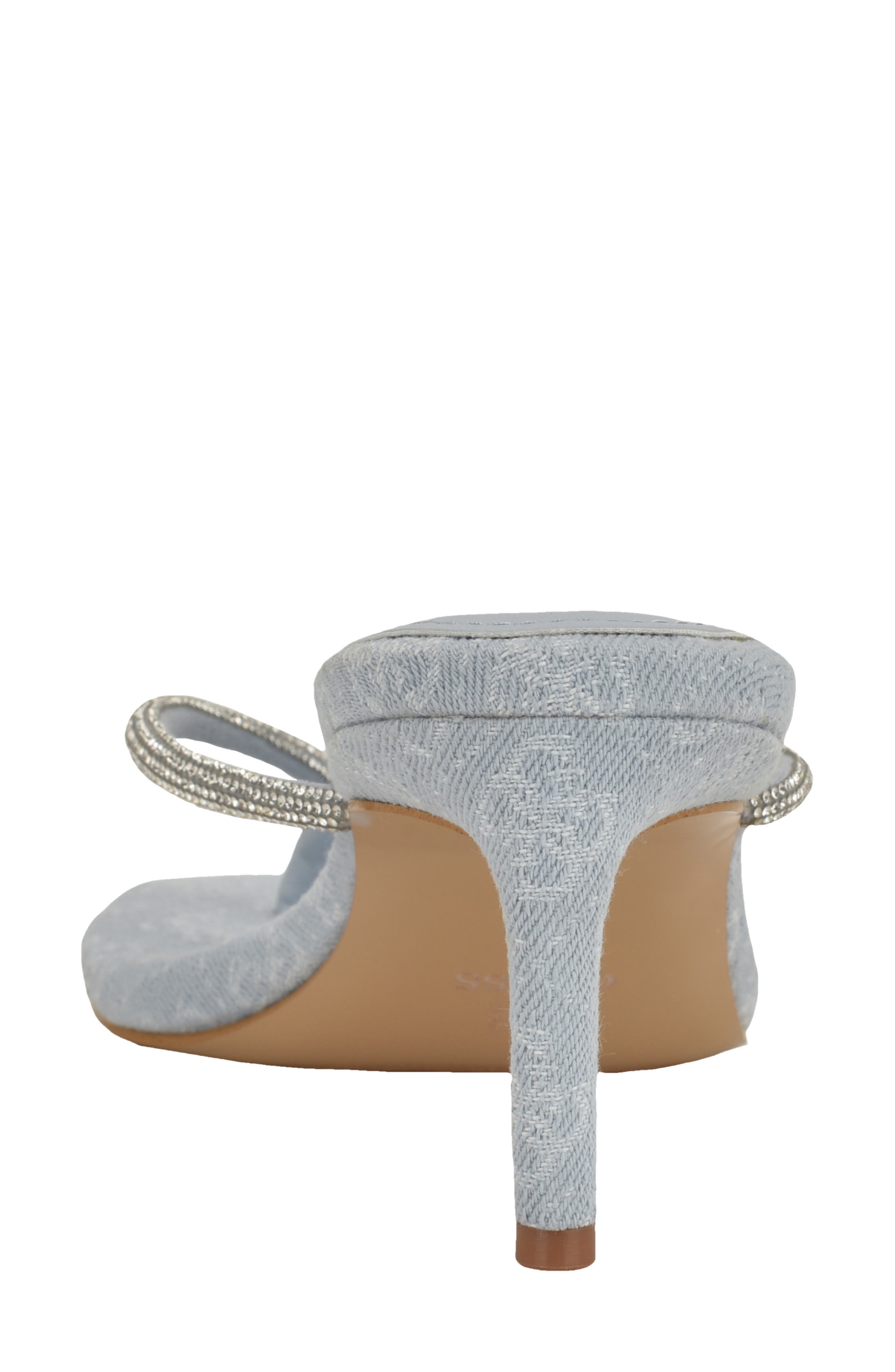 GUESS Crystal Embellished Sandal, Alternate, color, Light Blue