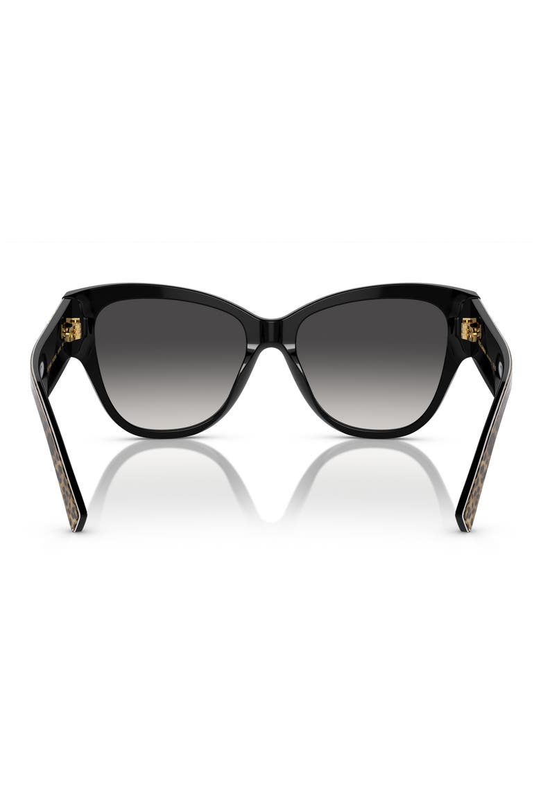 54mm Gradient Butterfly Sunglasses, Alternate, color, BROWN BLACK / GREY GRADIENT