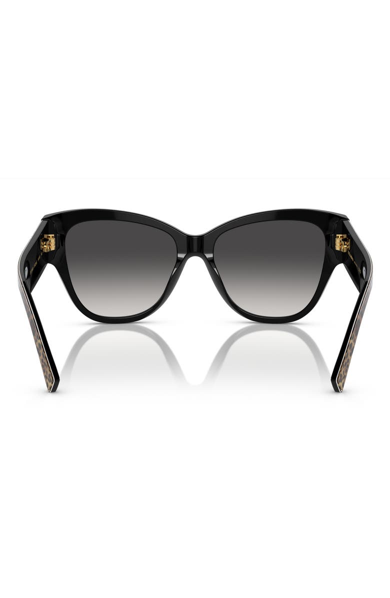 Dolce&Gabbana 54mm Gradient Butterfly Sunglasses, Alternate, color, Brown Black / Grey Gradient