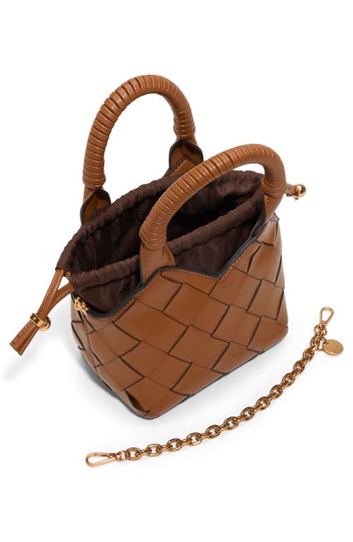 Aldo Royffe Woven Top Handle Bag In Cognac