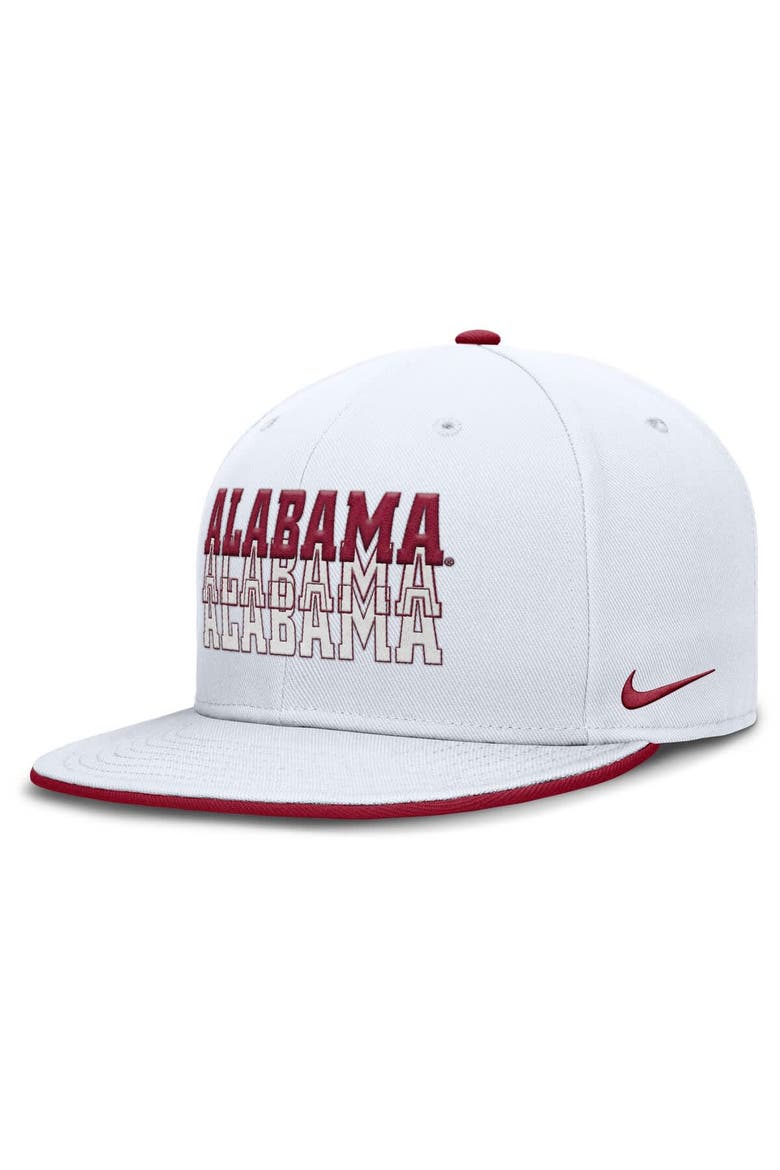 Men's Nike  White Alabama Crimson Tide True Primetime Performance Fitted Hat, Main, color, White