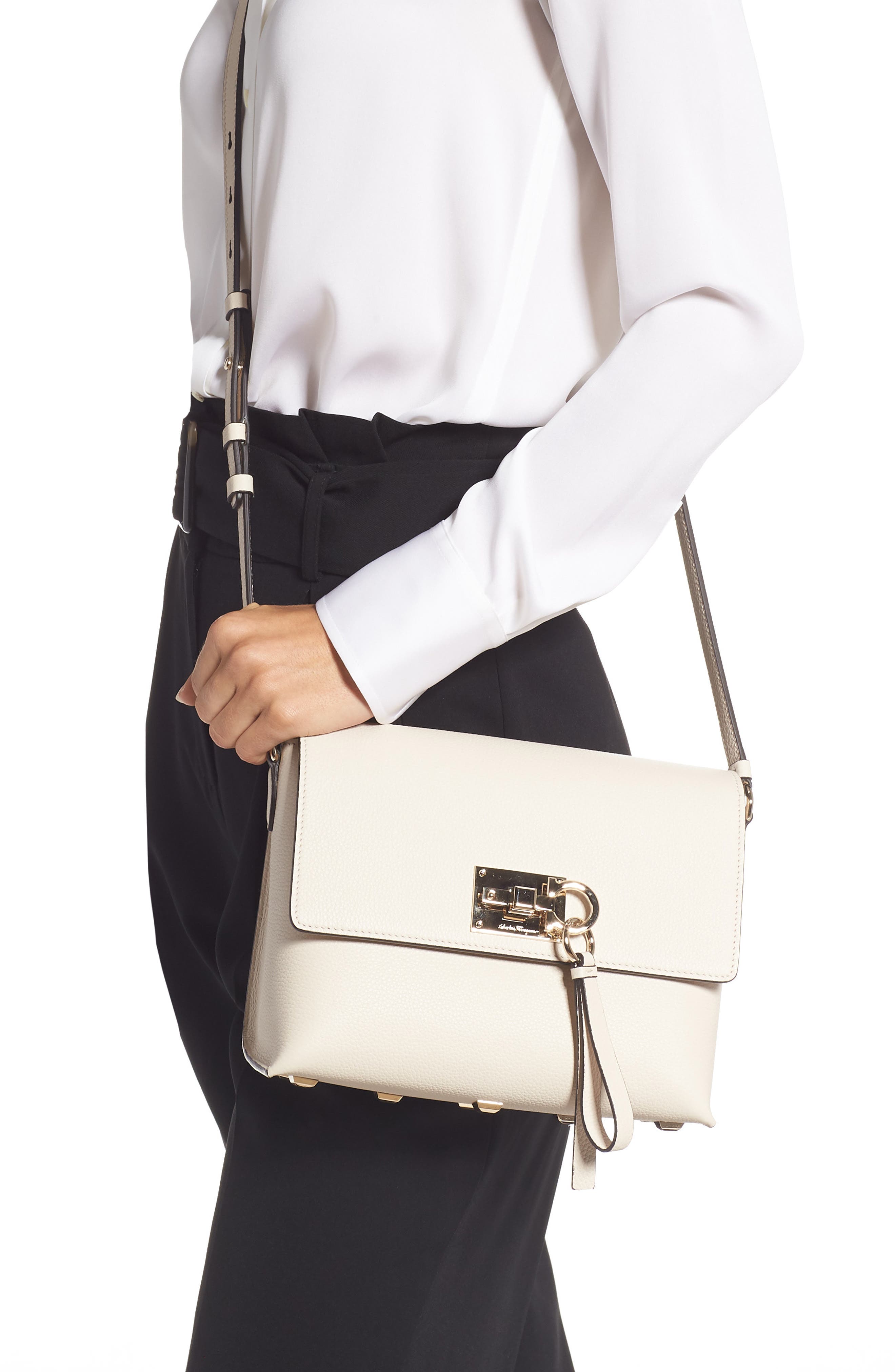 FERRAGAMO Salvatore Ferragamo Small The Studio Leather Crossbody Bag, Alternate, color, 